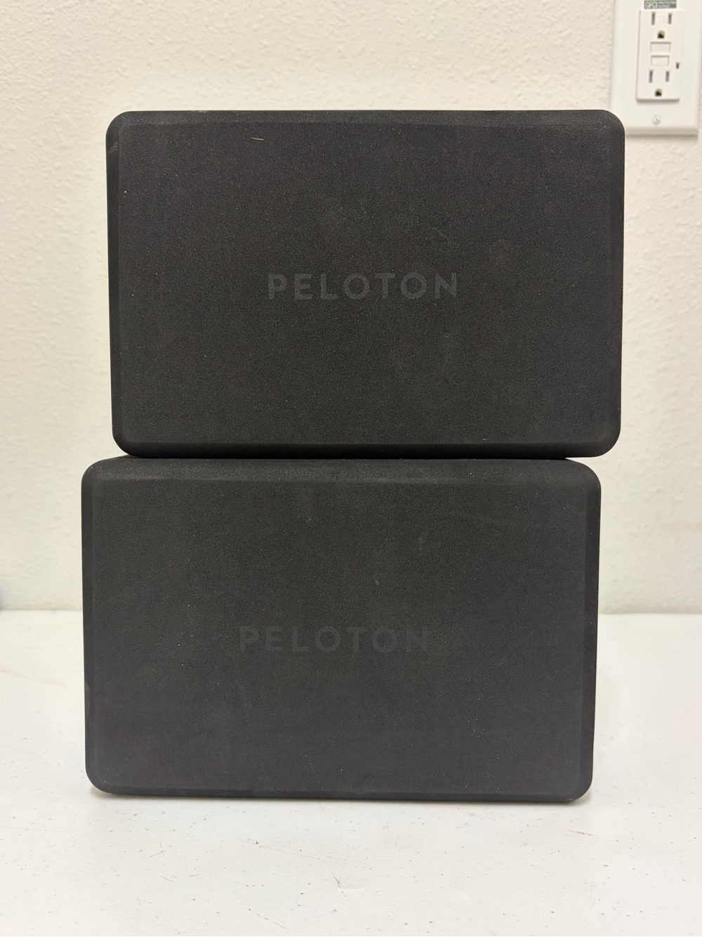 Peloton Black Foam Yoga Block Pair with Embossed Logo